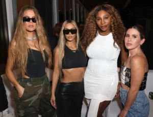 Khloe Kardashian, Kim Kardashian and Serena Williams